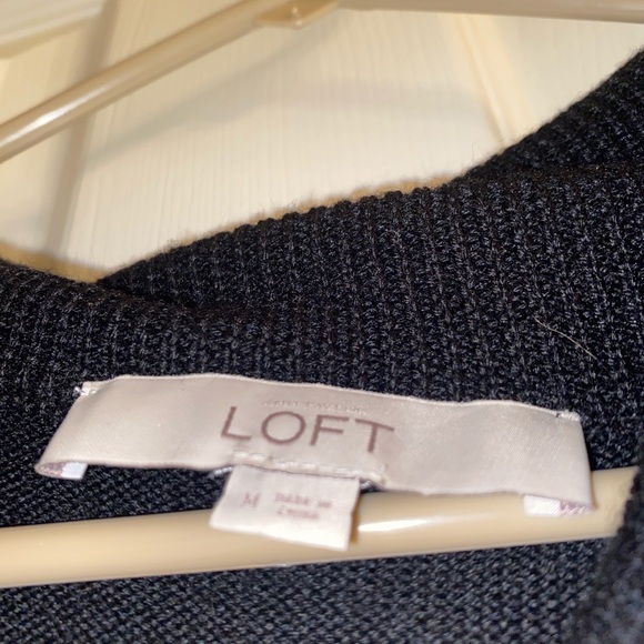 (Ann Taylor) Loft Womens Black Wool Blend Sweater Dress - Picture 3 of 3